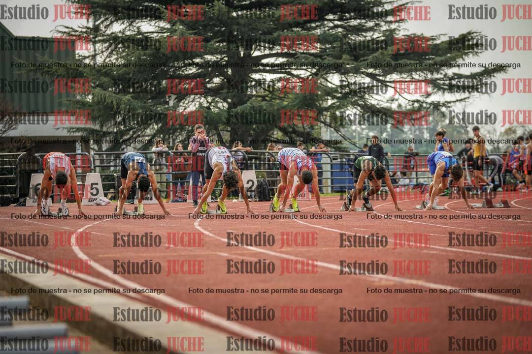 Fotos de los 100 m llanos de varones