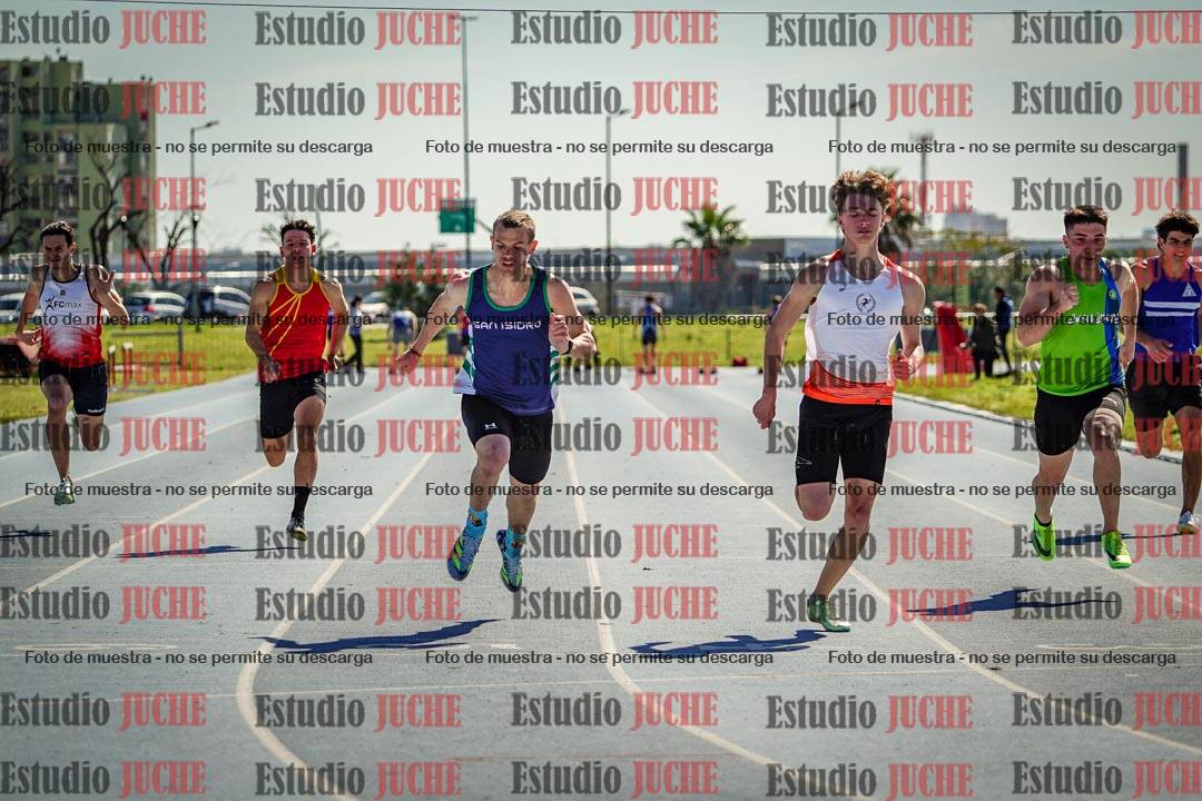 Fotos de los 100 m llanos de varones