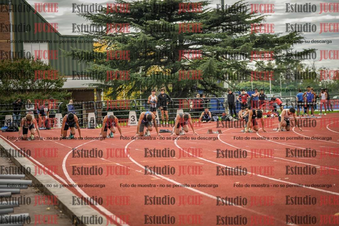 Fotos de los 100 m llanos de varones