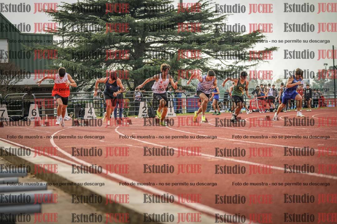 Fotos de los 100 m llanos de varones