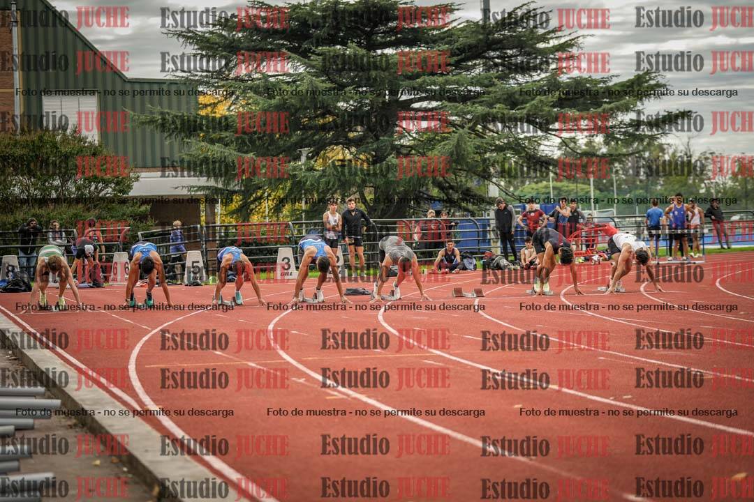 Fotos de los 100 m llanos de varones