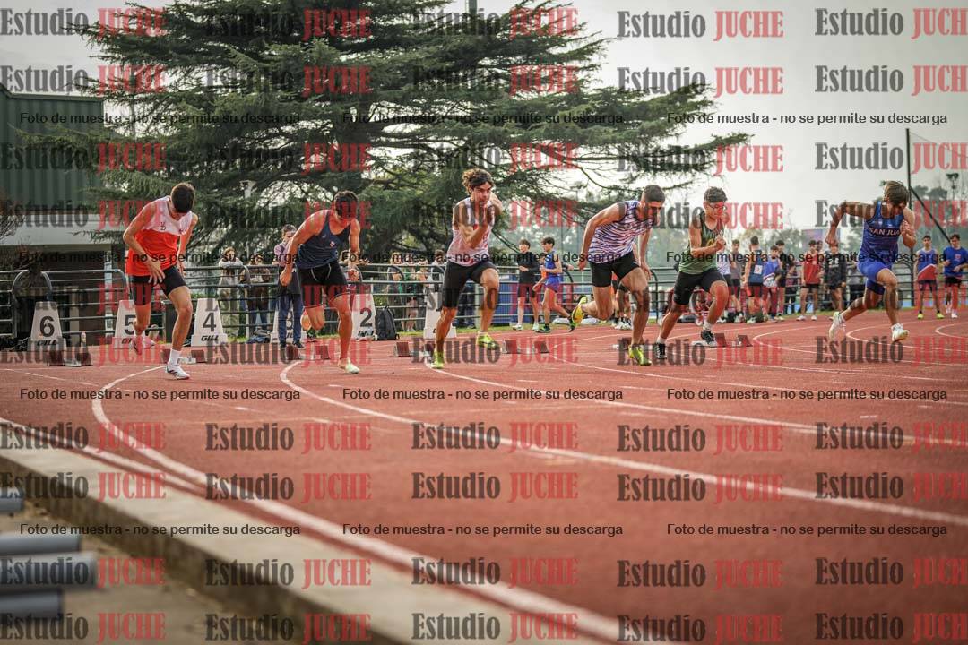 Fotos de los 100 m llanos de varones