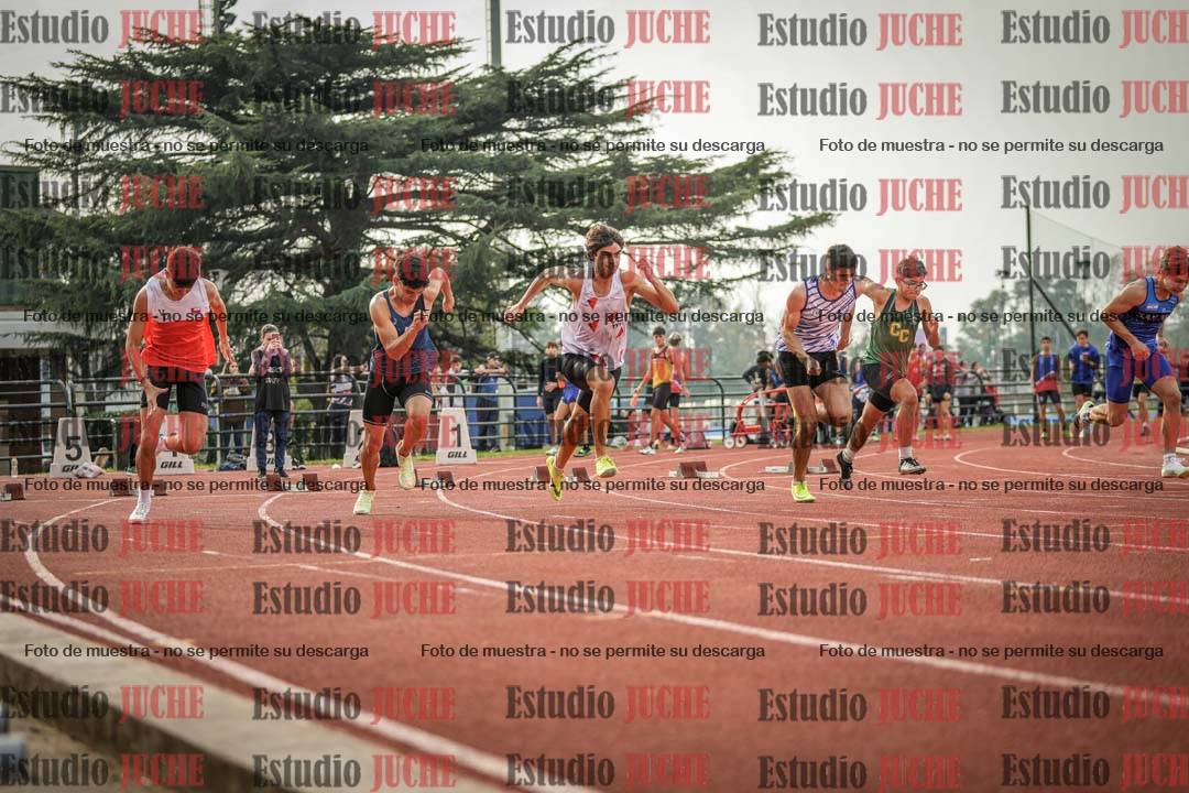 Fotos de los 100 m llanos de varones
