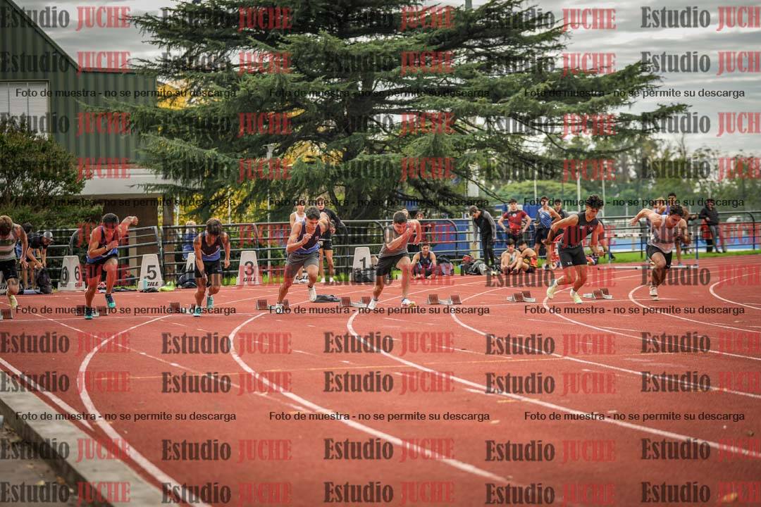Fotos de los 100 m llanos de varones