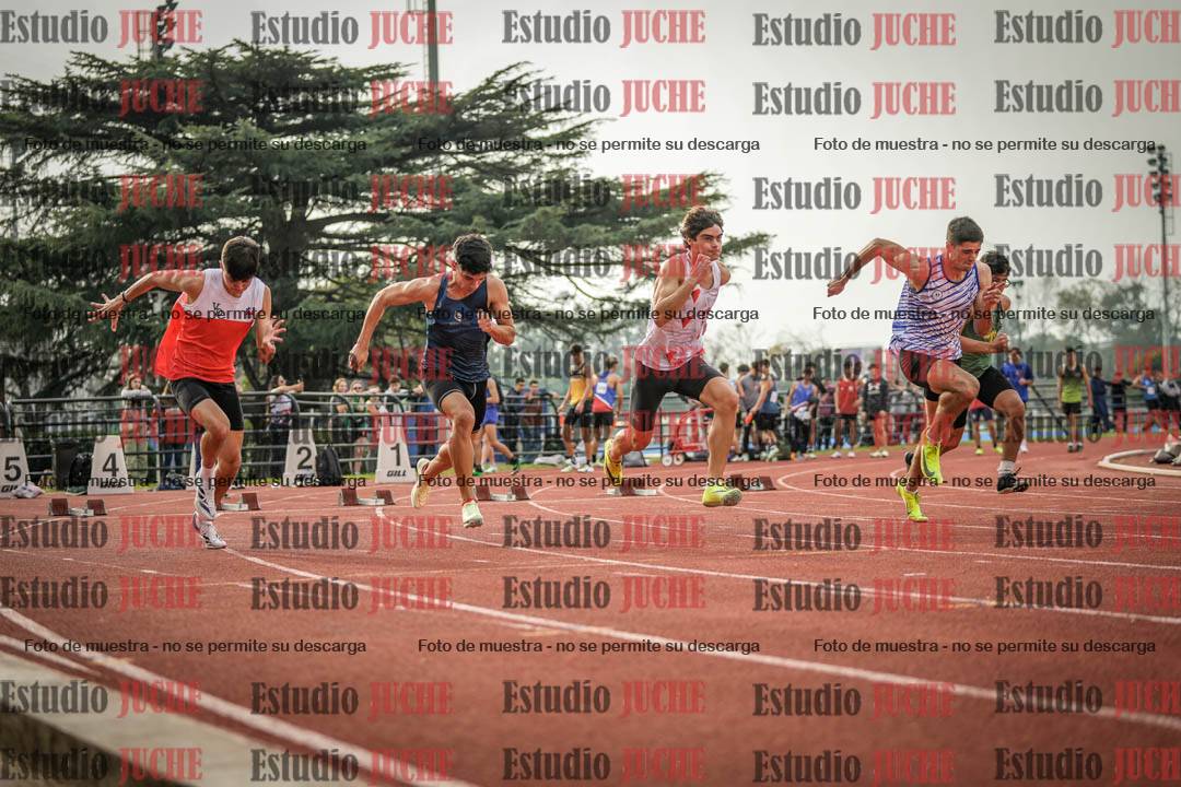 Fotos de los 100 m llanos de varones