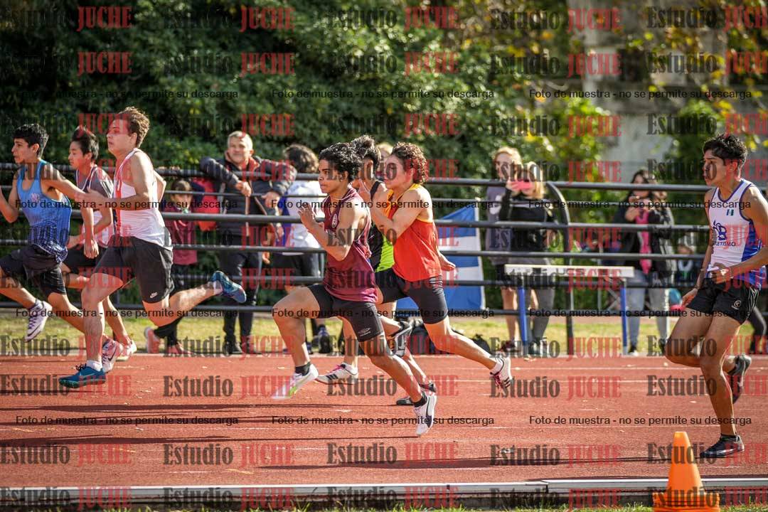Fotos de los 100 m llanos de varones