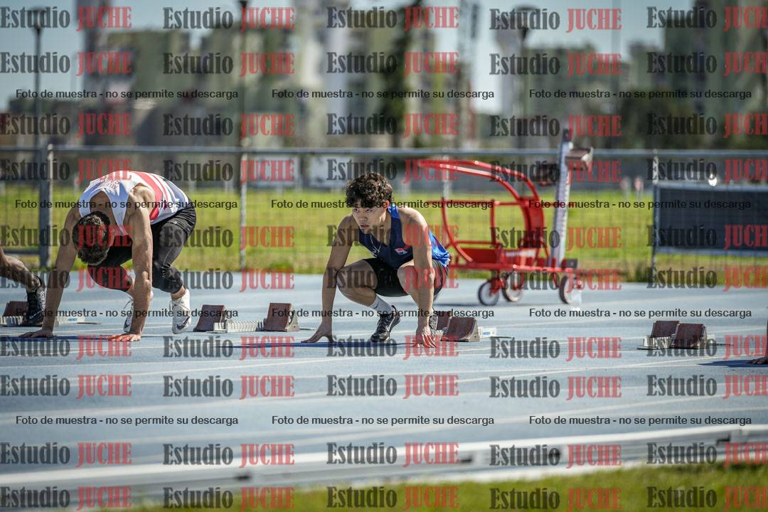 Fotos de los 100 m llanos de varones