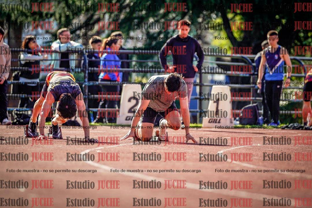 Fotos de los 100 m llanos de varones