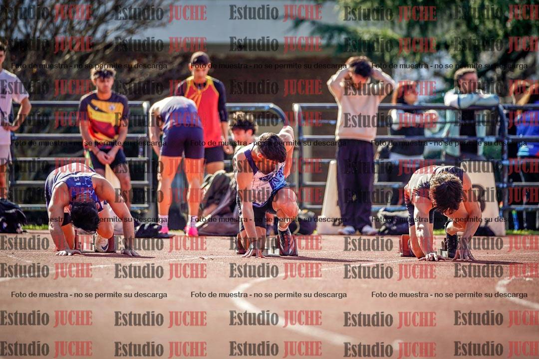 Fotos de los 100 m llanos de varones
