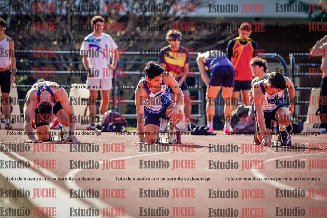 Fotos de los 100 m llanos de varones