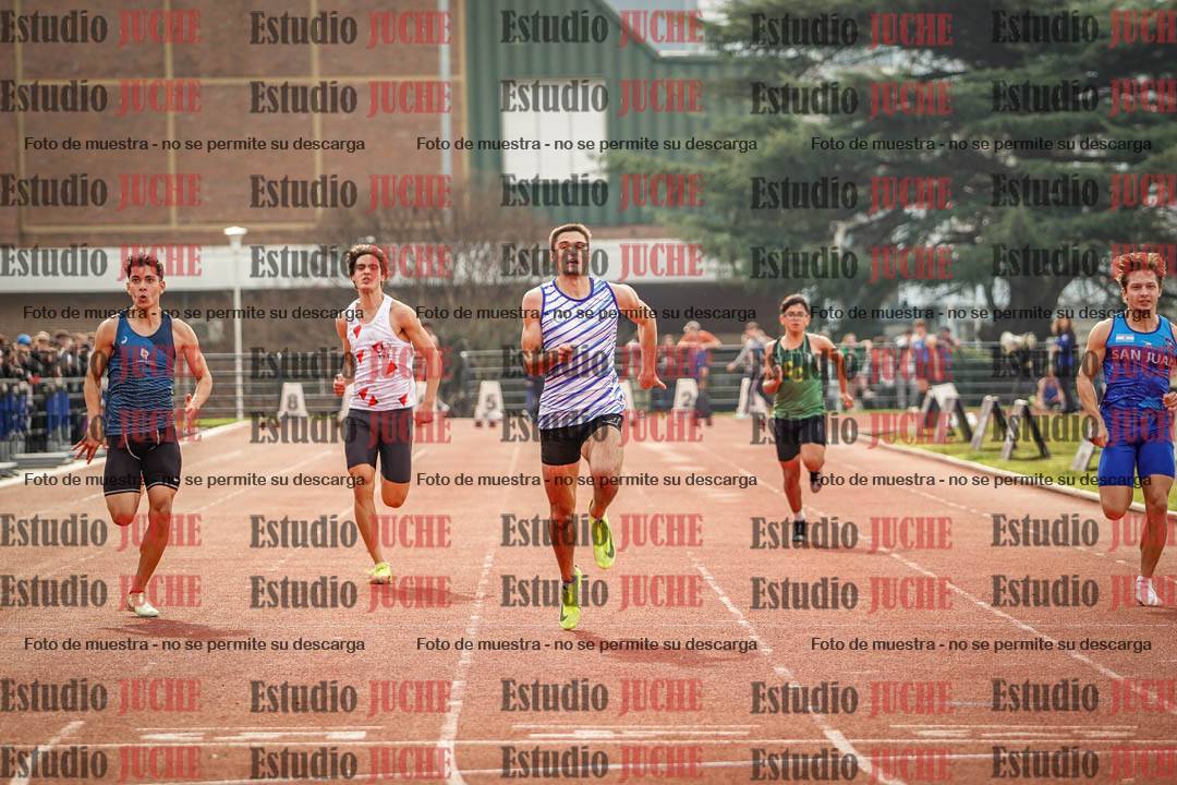 Fotos de los 100 m llanos de varones