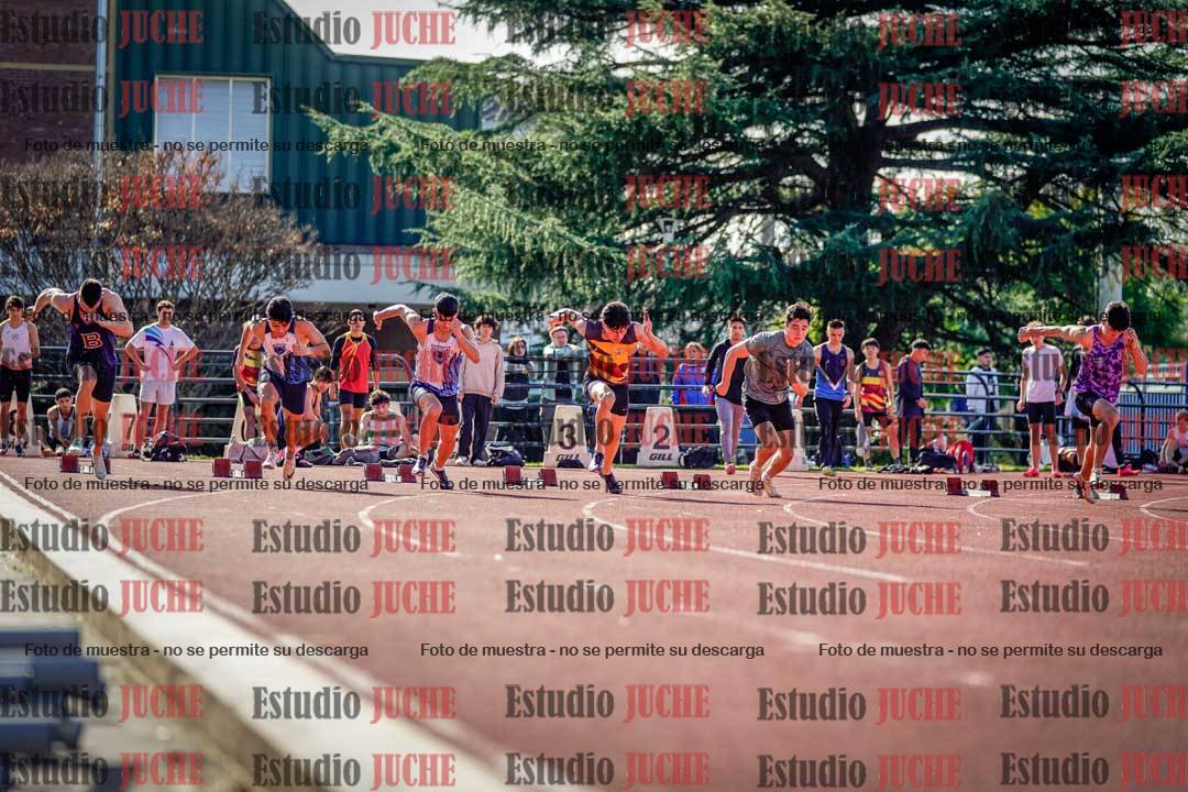 Fotos de los 100 m llanos de varones