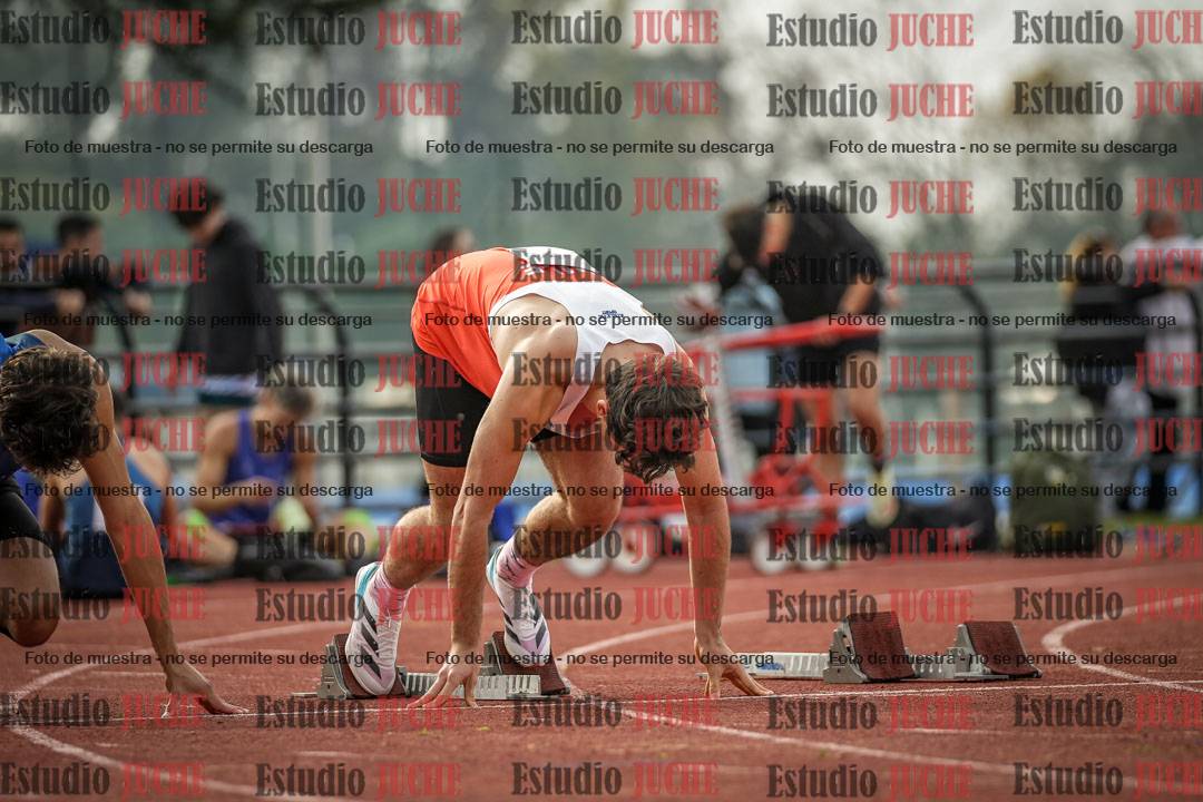 Fotos de los 100 m llanos de varones