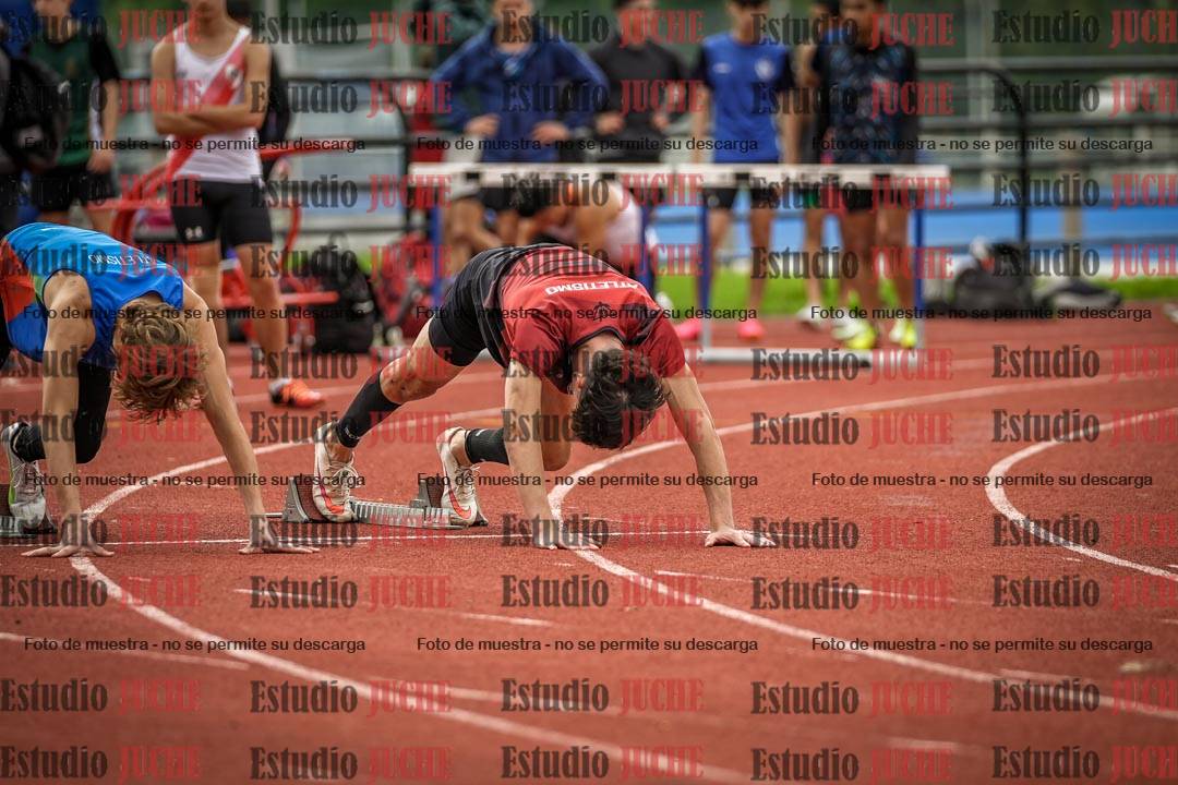Fotos de los 100 m llanos de varones