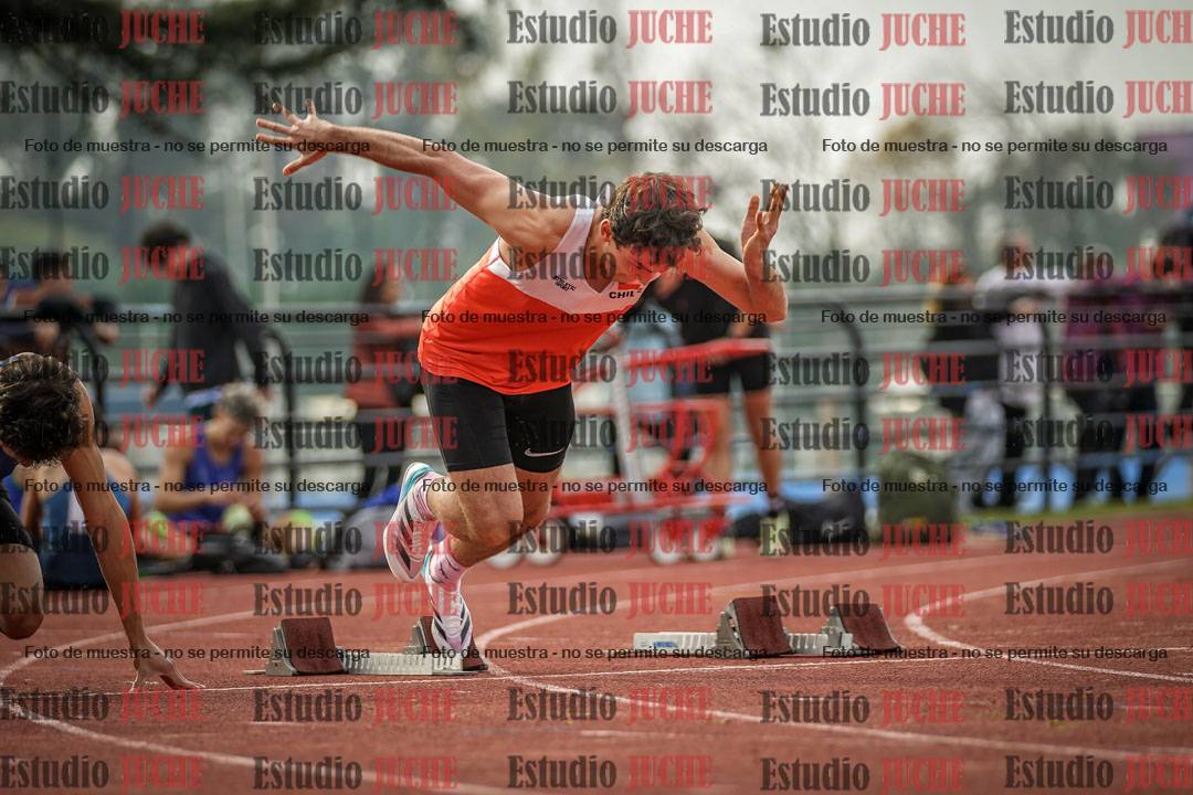Fotos de los 100 m llanos de varones