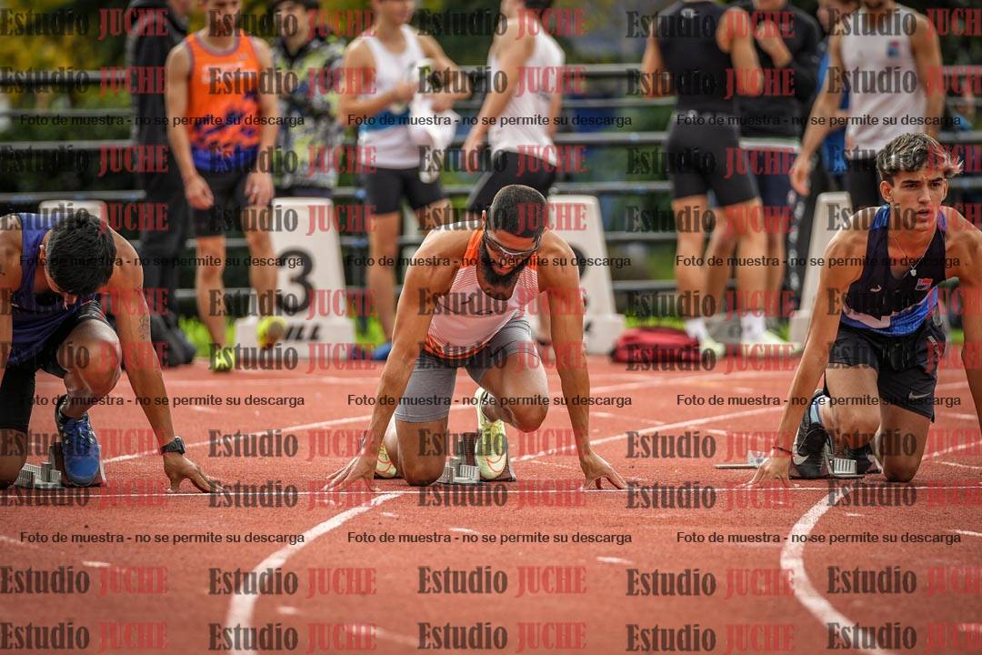 Fotos de los 100 m llanos de varones