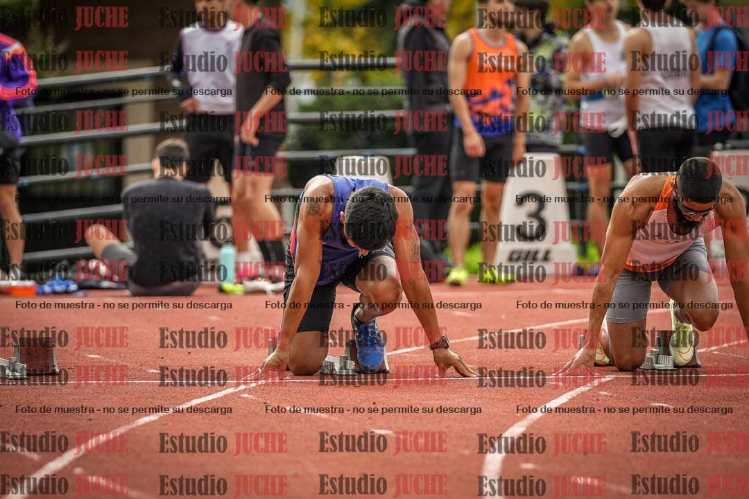 Fotos de los 100 m llanos de varones