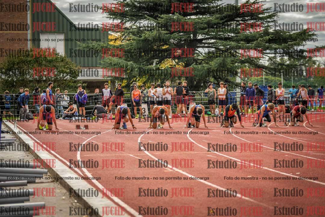 Fotos de los 100 m llanos de varones