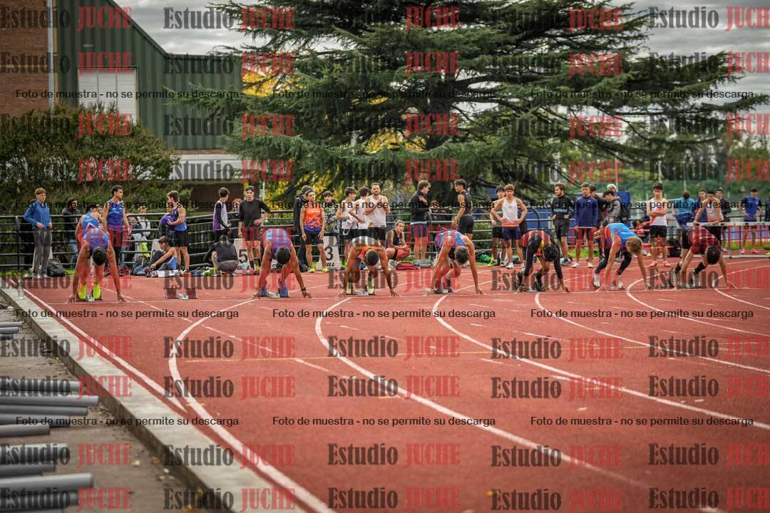 Fotos de los 100 m llanos de varones
