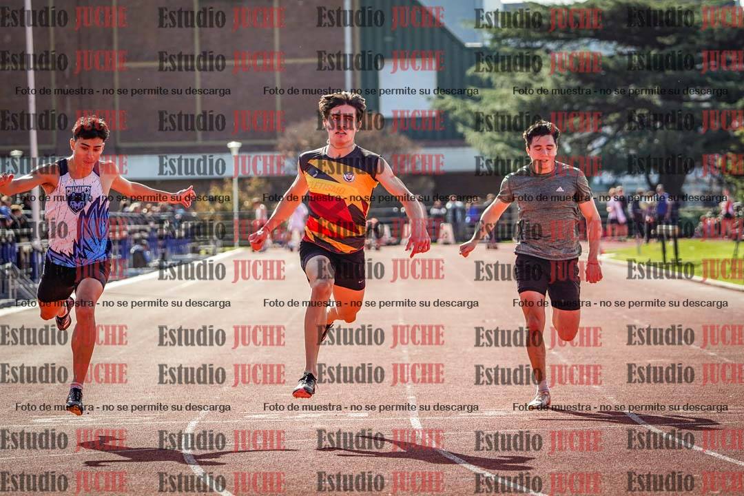 Fotos de los 100 m llanos de varones
