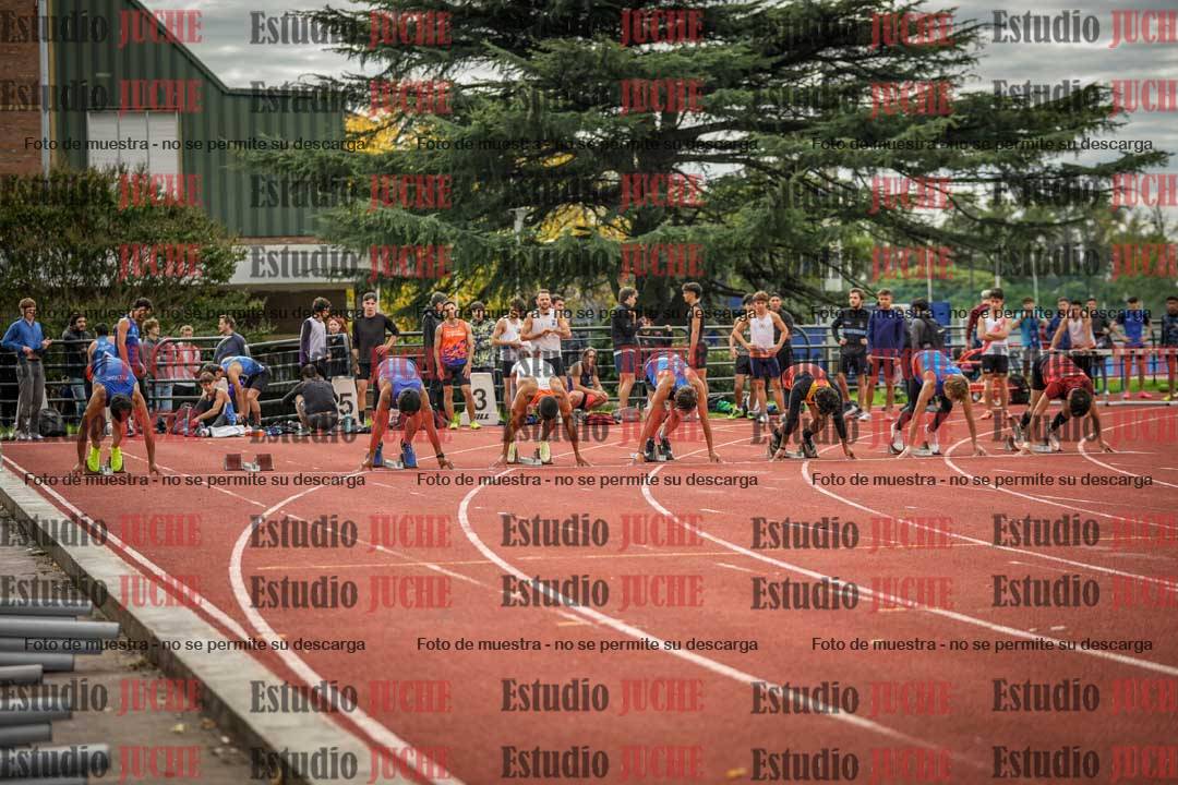 Fotos de los 100 m llanos de varones