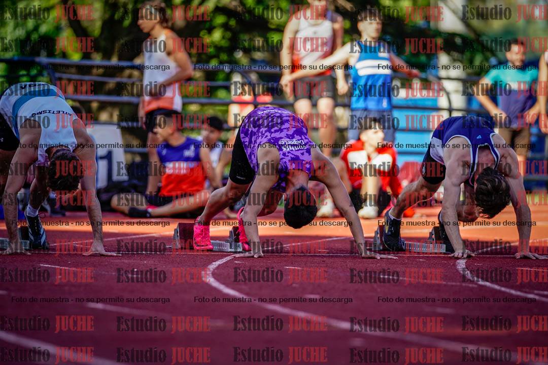 Fotos de los 100 m llanos de varones