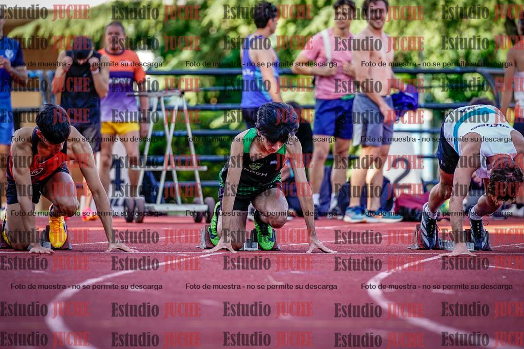 Fotos de los 100 m llanos de varones