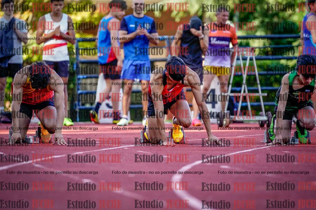 Fotos de los 100 m llanos de varones
