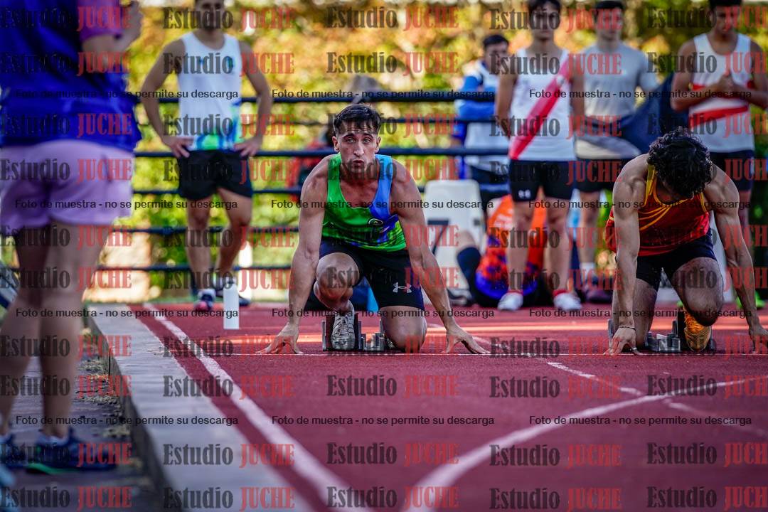 Fotos de los 100 m llanos de varones