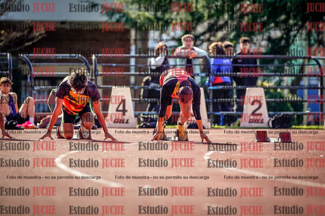 Fotos de los 100 m llanos de varones