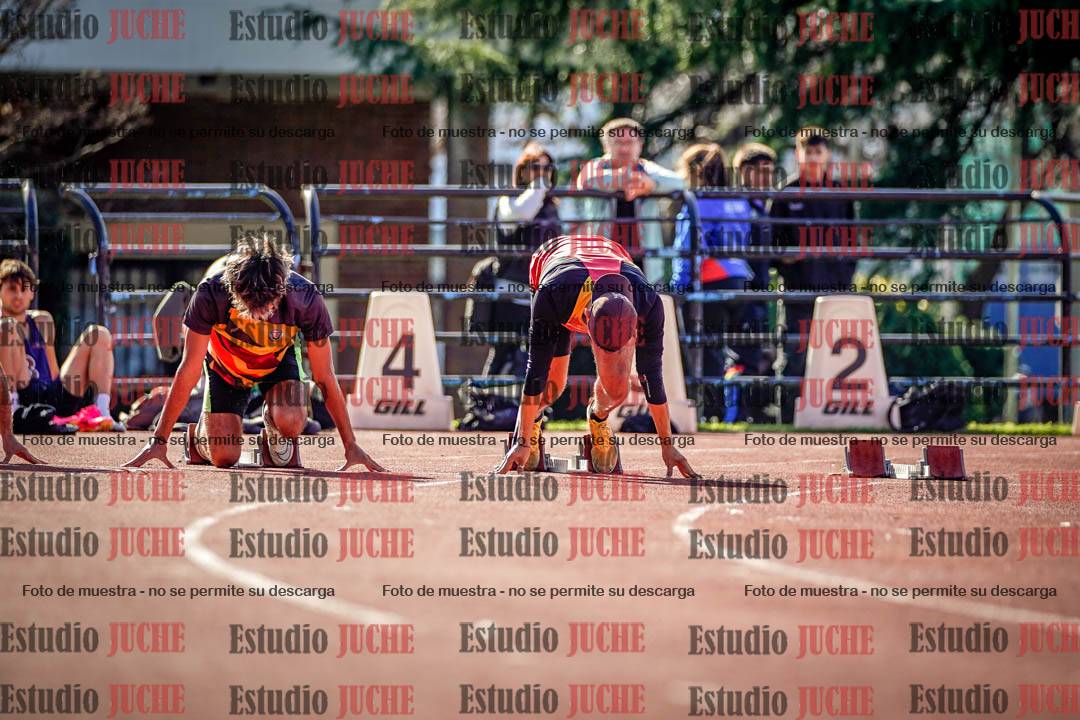 Fotos de los 100 m llanos de varones