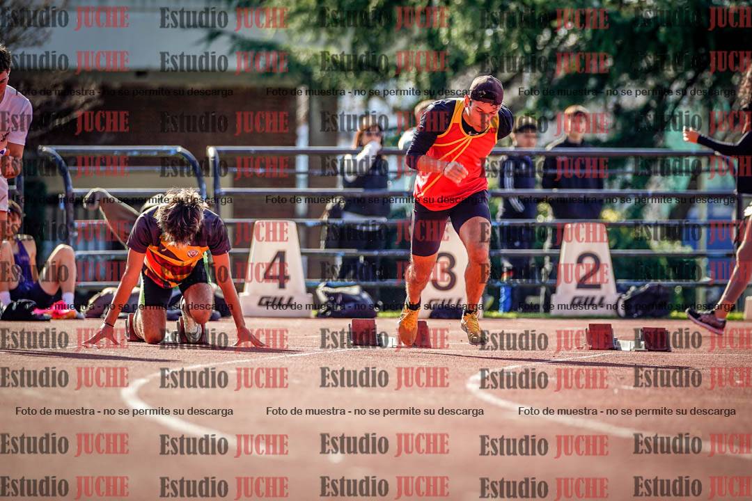 Fotos de los 100 m llanos de varones
