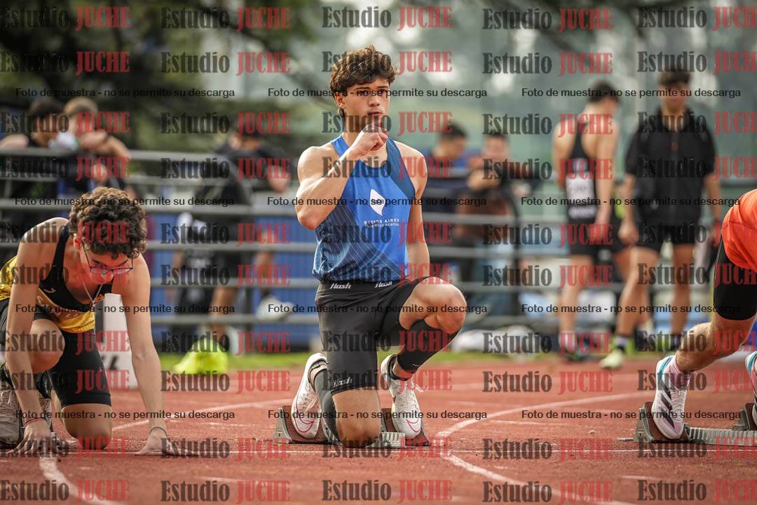 Fotos de los 100 m llanos de varones