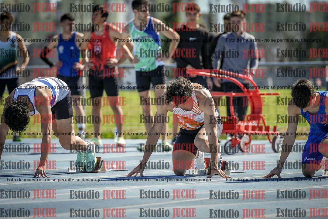 Fotos de los 100 m llanos de varones