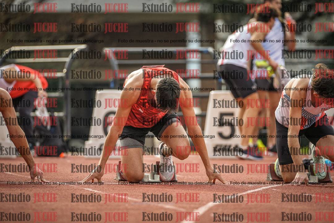 Fotos de los 100 m llanos de varones
