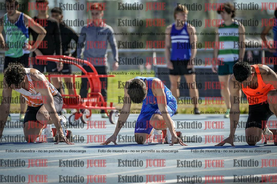 Fotos de los 100 m llanos de varones