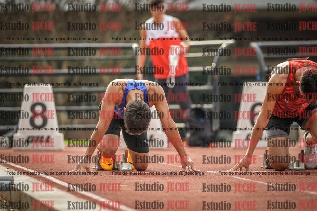 Fotos de los 100 m llanos de varones