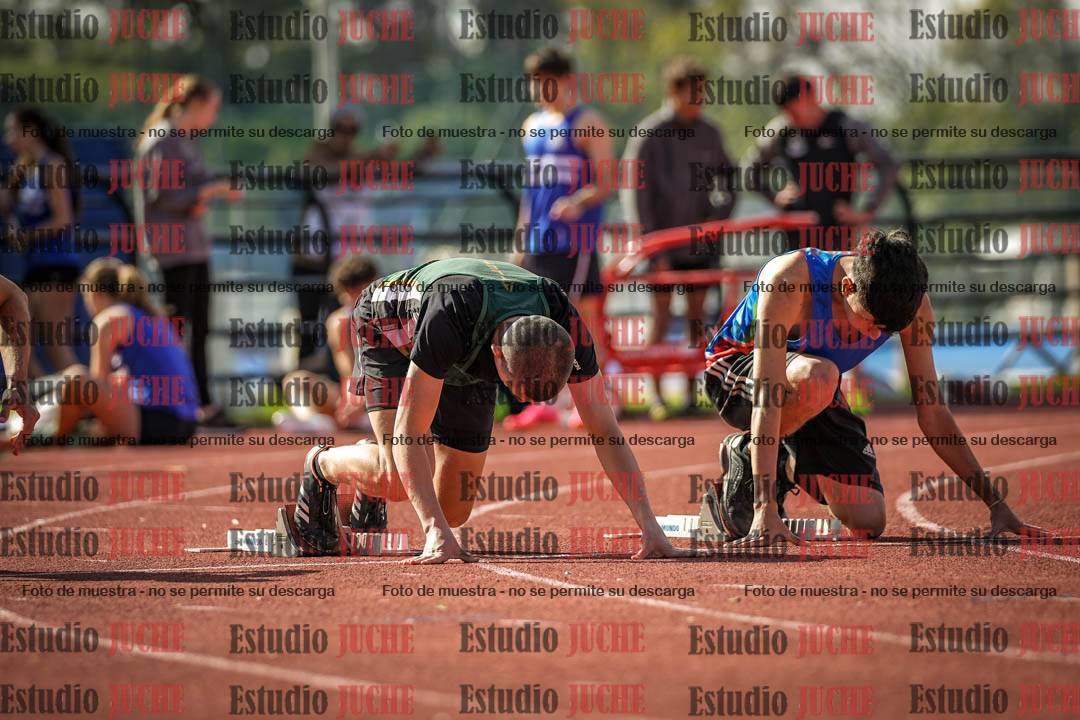 Fotos de los 100 m llanos de varones