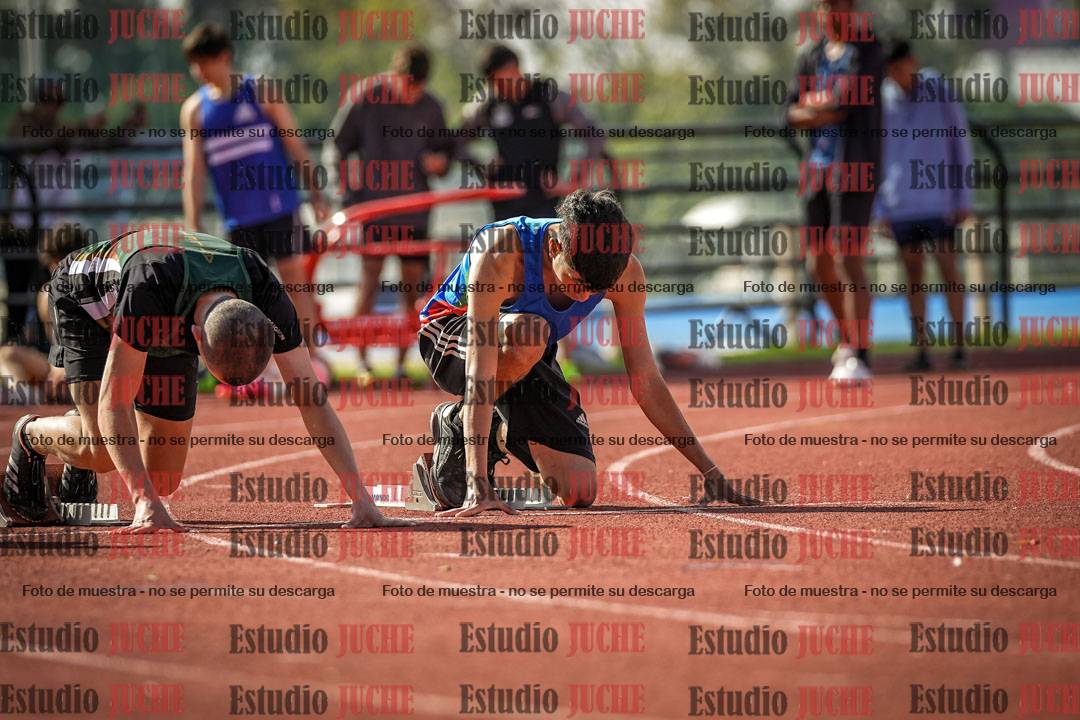 Fotos de los 100 m llanos de varones