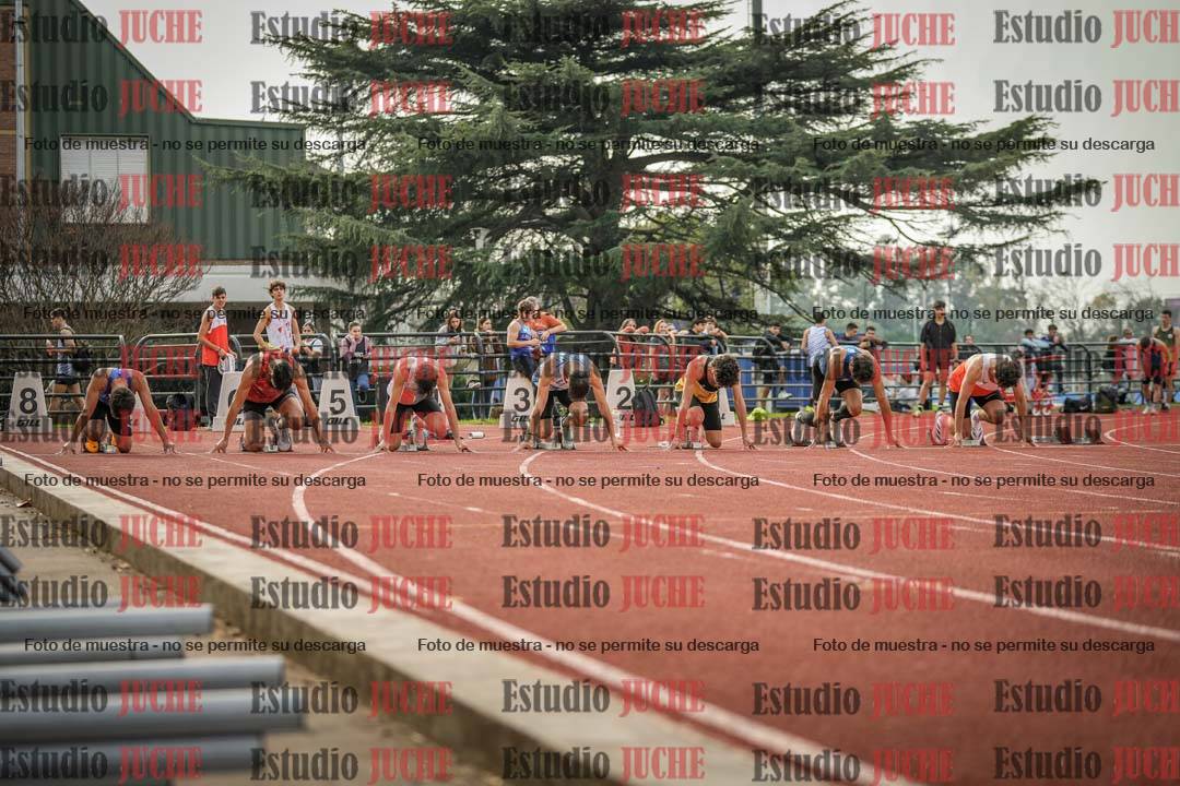 Fotos de los 100 m llanos de varones