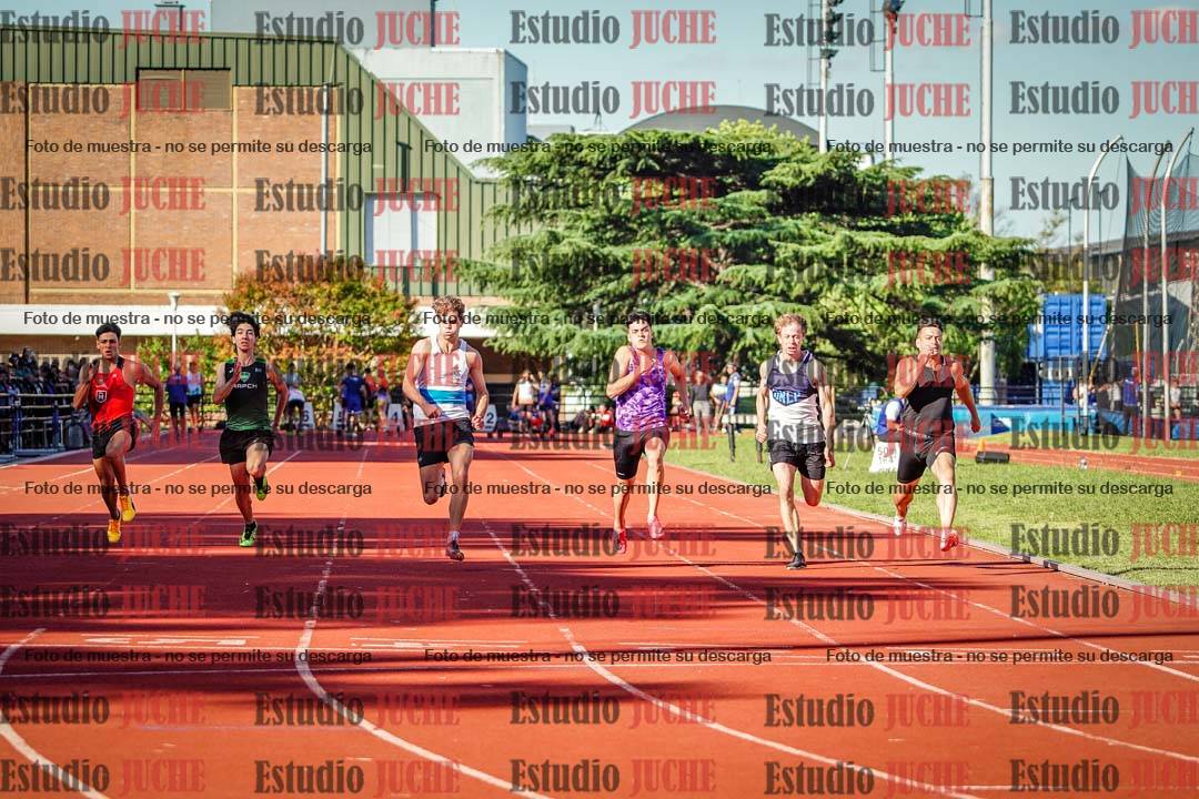 Fotos de los 100 m llanos de varones