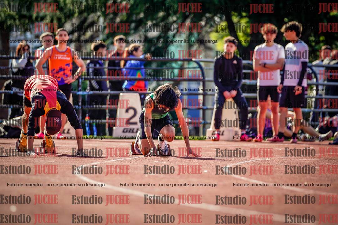 Fotos de los 100 m llanos de varones