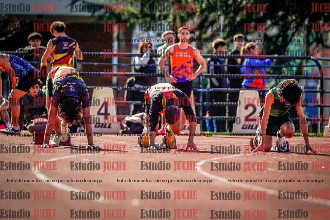 Fotos de los 100 m llanos de varones