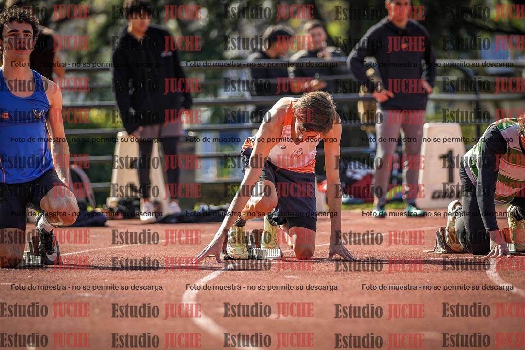 Fotos de los 100 m llanos de varones