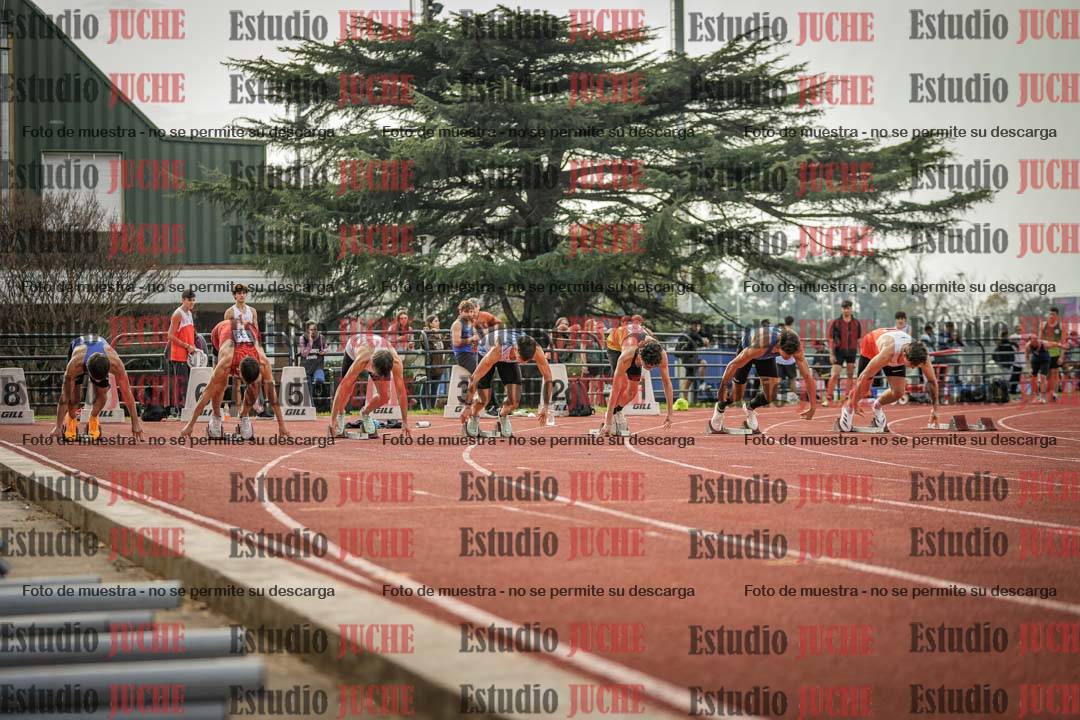 Fotos de los 100 m llanos de varones