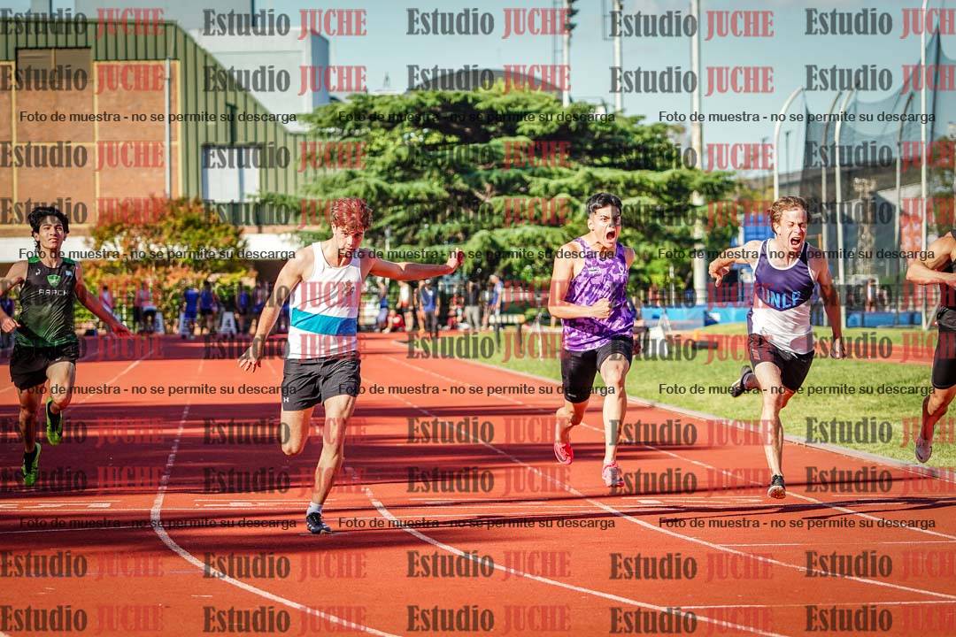 Fotos de los 100 m llanos de varones