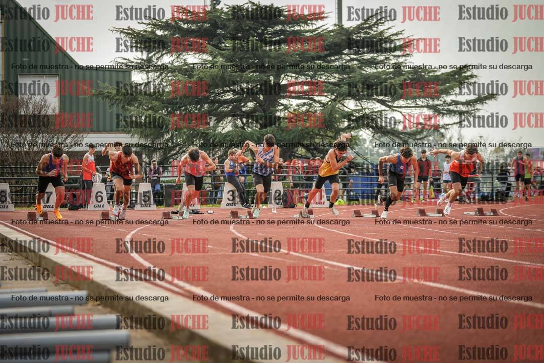 Fotos de los 100 m llanos de varones
