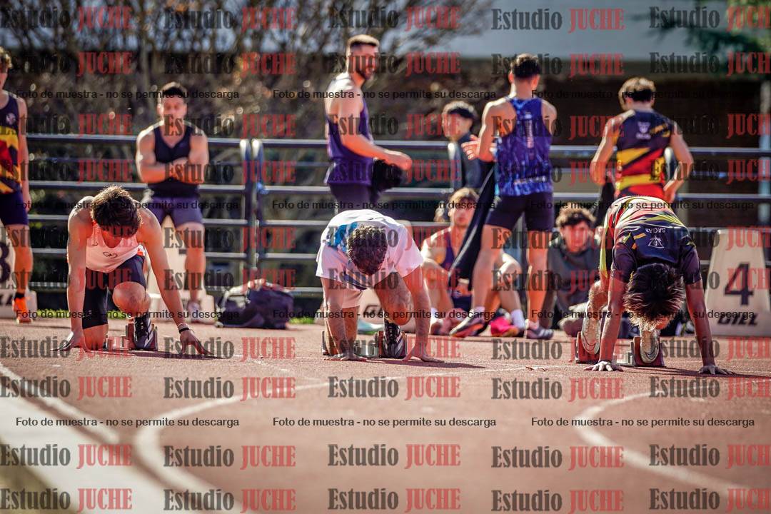 Fotos de los 100 m llanos de varones