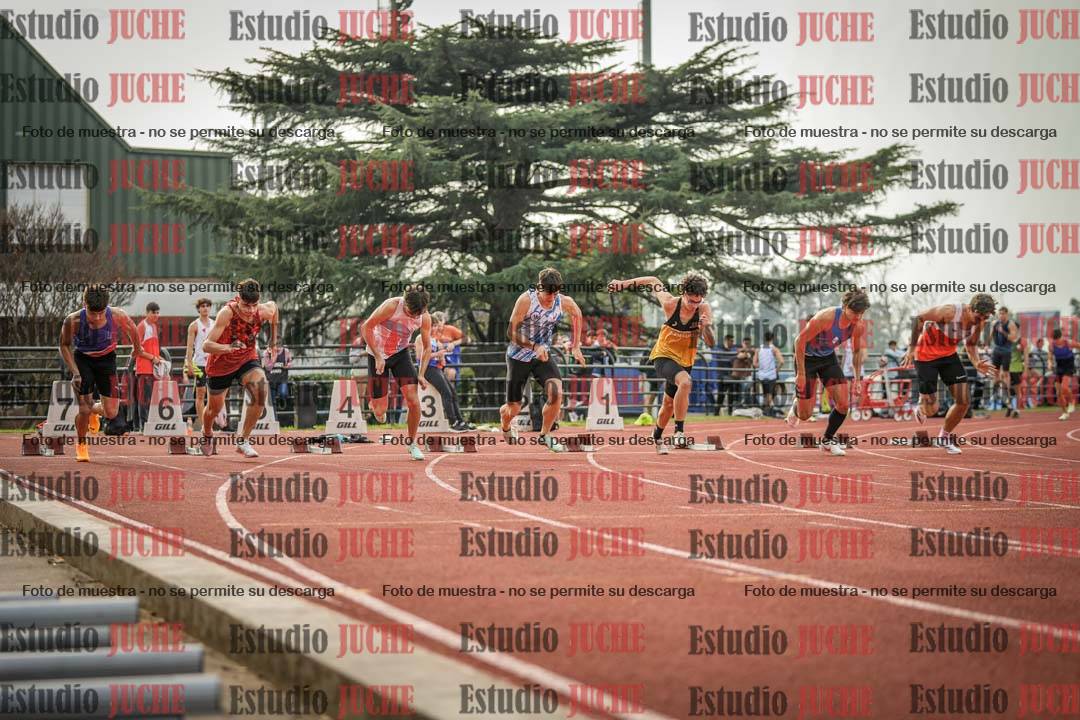 Fotos de los 100 m llanos de varones