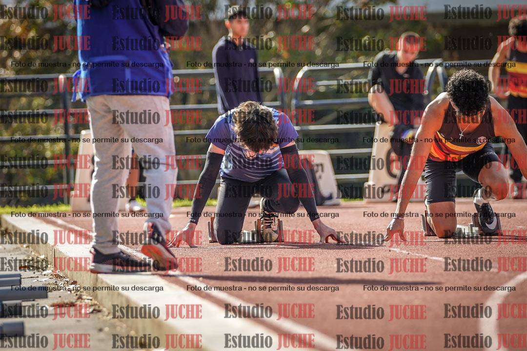 Fotos de los 100 m llanos de varones